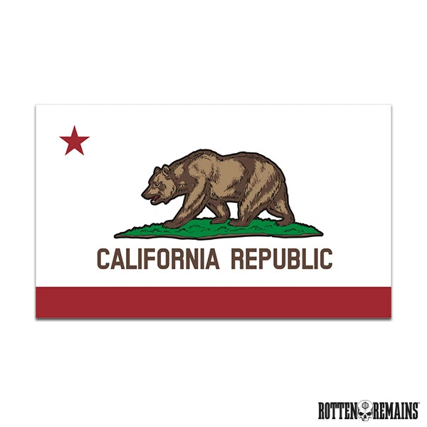 California State Flag Decal CA Motorcycle Car Truck Vinyl Sticker e7m