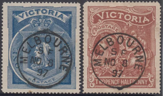 Stamps 1897 Victoria Consumptive Homes women charity SG353-354 used, scarce
