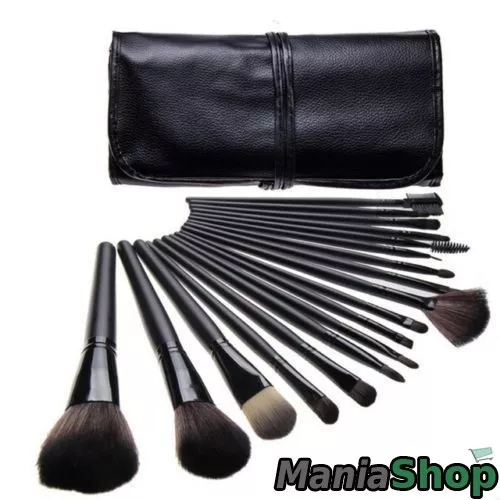 Set 18 Pennelli Per Trucco Cosmetica Make Up Ombretto Fard Con Custodia Borsa
