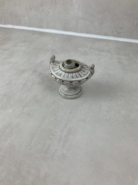 Jolie pot, urne, vase ? Bassano Joly SGDG blanc et rouge XXe