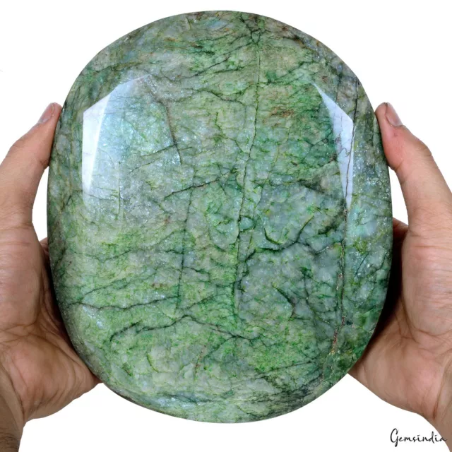 Natural 16800 Ct/3.3 Kg Brazilian Green Emerald Oval Earth Mined Loose Gemstone