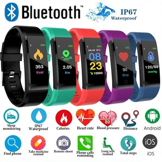 Montre Connectée, Étanche,Moniteur pour Activité Physique et Fréquence Cardiaque