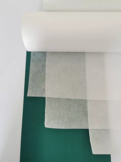 75cm Iron On Interfacing White Fusible Non-woven Light Medium Heavy Interlining