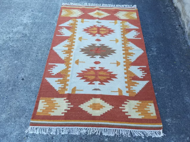Kilim Carpet 100% Wool Persian Retro Carpet Rug Shag Vintage 120 x 180 99 Kilim Carpet 100% Wool Persian Retro Carpet Rug Shag Vintage 120 x 180 99