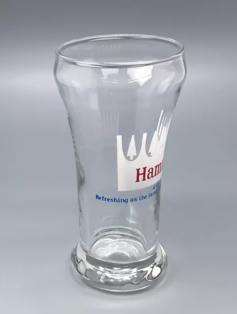 Hamms Beer Sham Glass / Vtg Tavern Barware Advertising / Man Cave Bar Decor Gift