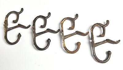 4 Unique Three Prong Hat Or Coat Wall Mount Hooks