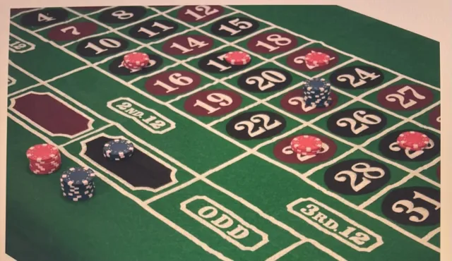 Juego de fichas de póquer y diseño de fieltro de mesa de casino de 36""x72"" de 2 caras (100 piezas)