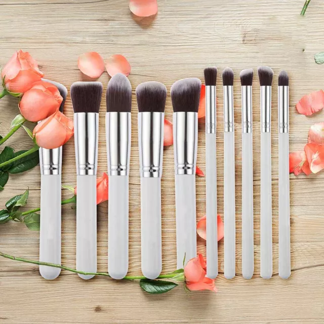 10PCS Makeup Brushes Set Powder Foundation Eyeshadow Cosmetic Kabuki Brush Tools