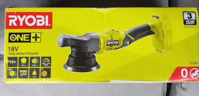 New Ryobi R18P-0 18V Cordless Dual Action Polisher (Bare Tool)