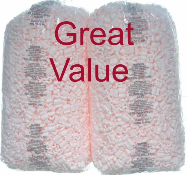 Packing Peanuts Shipping Cushion Void Fill Anti Static 52 Gall (2x3.5) 7 Cu Ft