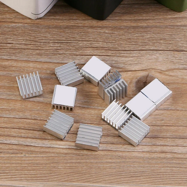 Nuovo radiatore alluminio alta qualità 14x14x6mm piccolo utile 12 pezzi radiatore