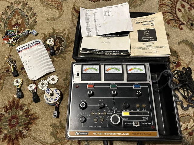 Bk B&K Precision 467 Crt Cathode Ray Tube Tester Restorer Analyzer Rejuvenator