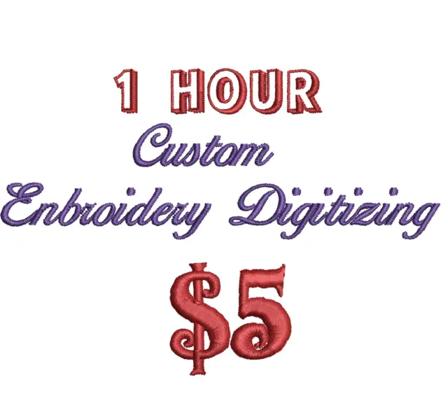 We Convert your design& Digitize to Stitches File To run your Embroidery machine