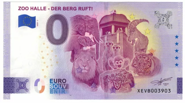 GANZ NEU !!! 0 Euro Schein Zoo Halle - der Berg ruft !, XEVB 2024-2