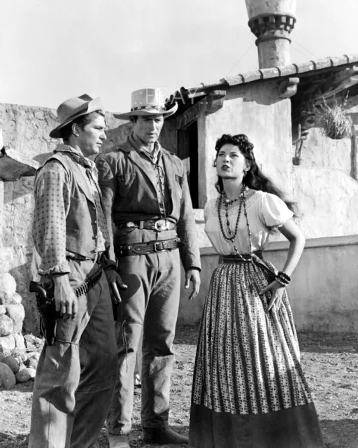 Photo - Clint Walker - L.Q. Jones - Lisa Montell - Cheyenne