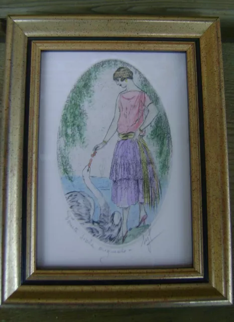 Gravure Originale Kiyoshi Hasegawa 1929 - Eau-forte Art Déco, Femme Nue, Signée