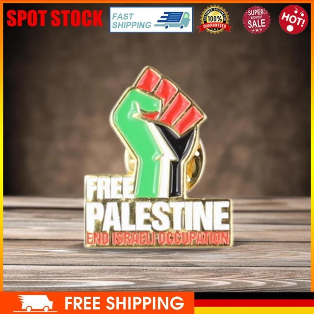 Palestina Libera Spilla Smaltata A Forma Di Bandiera Palestinese - Per Sostenere La Palestina Con Stile Free Palestine - Foto 2