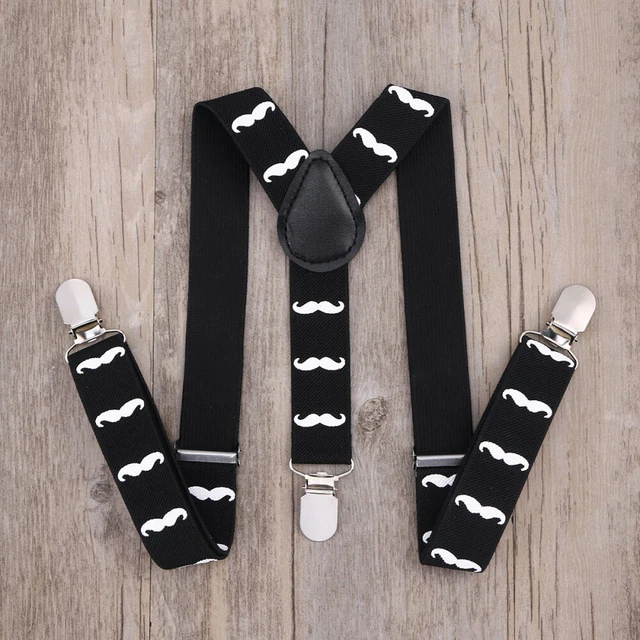 1 pezzo modello barba bretelle forma a Y fascia elastica bretelle 3 clip