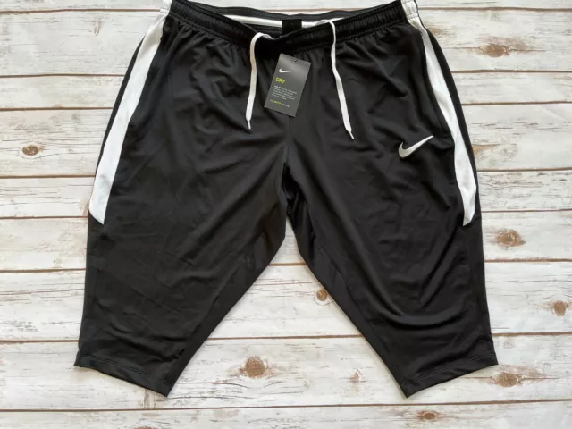 Nike Dry Squad Cropped Soccer Pants Black White Mens Size Xxl New 833043-013