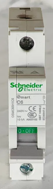 Schneider OSMC65H1C6 Simple Pôle 6A 240V Disjoncteur