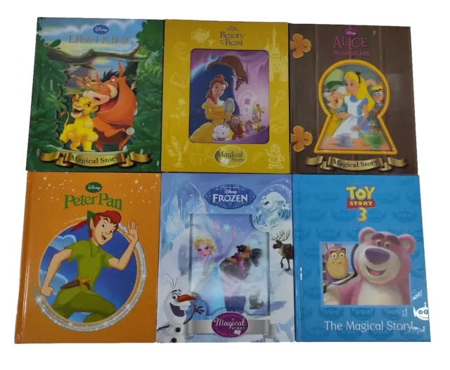 Disneys Magical Story Books Bundle X6 Joblot Lion King, Frozen, Beauty + Beast