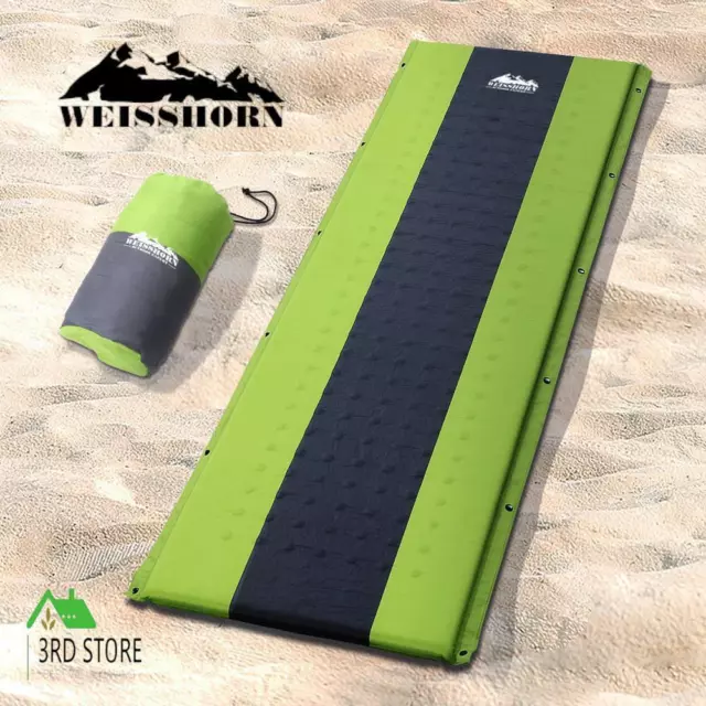 Weisshorn Self Inflating Mattress Camping Sleeping Mat Air Bed Pad Single Green