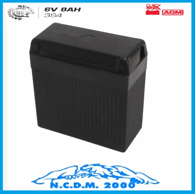 Battery Type Original Moto D Old 6V 8AH AMG Piaggio Vespa Ss VSC1T 180 1967