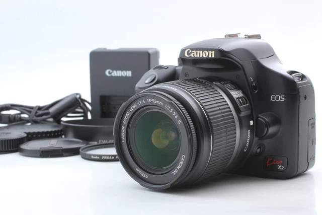 【美品】Canon EOS Kiss X2/EF-S 18-55mm CANON EOS KISS X2 Body + EF-S 18-55mm F3.5-5.6 IS Lens Kit