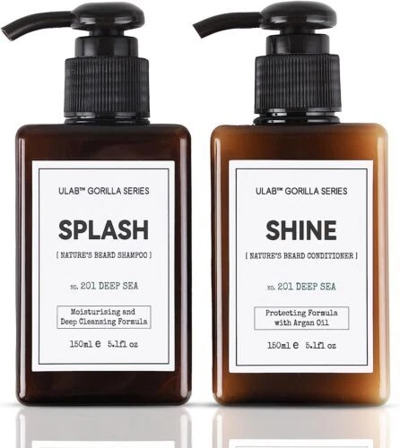 Acondicionador de champú para barba Splash and Shine paquete doble de uLab -...