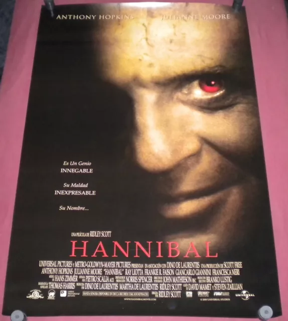 Hannibal Movie Poster 27x40 D/S SPANISH Anthony Hopkins Julianne Moore Ray Liota
