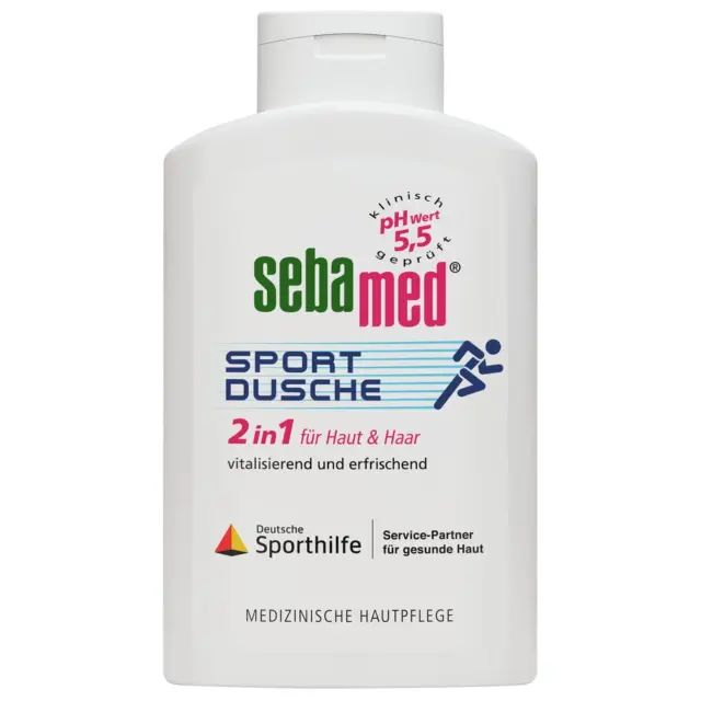 SEBAMED Sport Dusche 2 in 1, Duschgel Und Shampoo Für Männer Und Frauen 400 Ml,