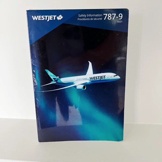 WESTJET BOEING 7879 Airline Safety Card R001 £7.99 PicClick UK
