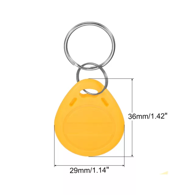 10Pcs ID Card Key Fob RFID Proximity 125KHz Read Only Contactless Token Yellow 2