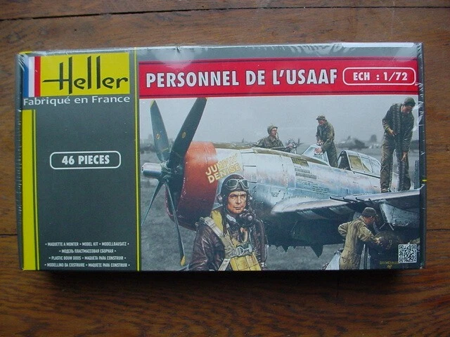 HELLER 1/72 79648 PERSONNEL DE LA USAAF Model Kit Model Figures