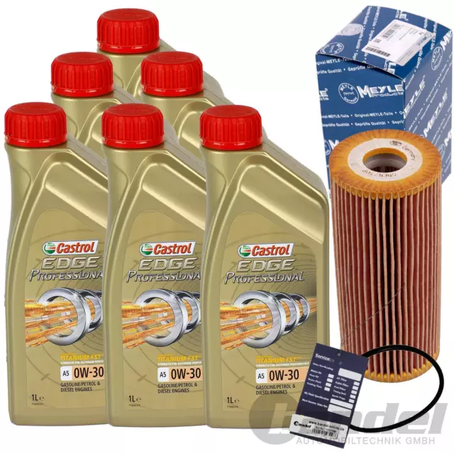 MEYLE Olio + Castrol 0W30 per 2.4+2.5+D5 Volvo C30 C70 S 40 2 XC90 1 XC70 2