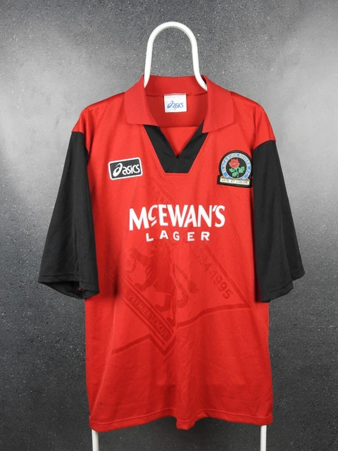 Blackburn Rovers 1995 Away Football Shirt Asics Vintage Jersey XL