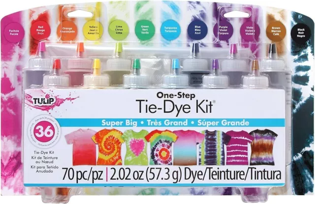 KIT DE CORBATA TULIPÁN DE 70 PIEZAS HAZLO TÚ MISMO incluye GUANTES 12 colores tintes y guía de inspiración