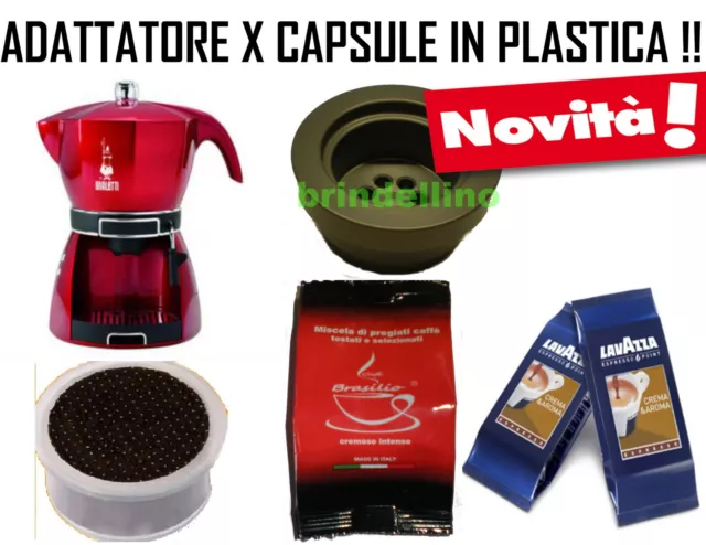 Adattatore Mokissima Trio Bialetti Per Capsule Plastica  Lavazza Crema E Aroma