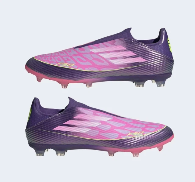 NEW ADIDAS F50 Laceless Football Boots Lamine Yamal Size 6 FG/MG Adults ...