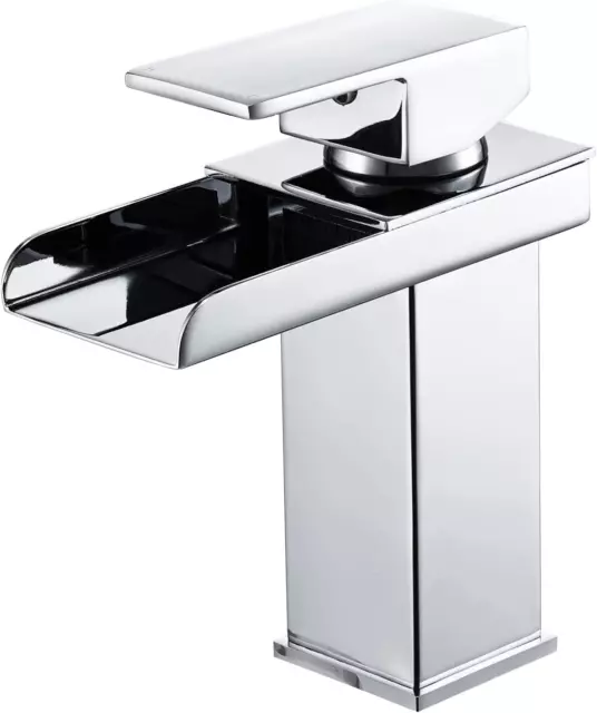 Grifo mezclador de baño cromado moderno diseño cuadrado