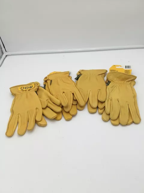 (1) Pair Firm Grip Premium Full Grain Deerskin Leather Work Gloves, Size XL