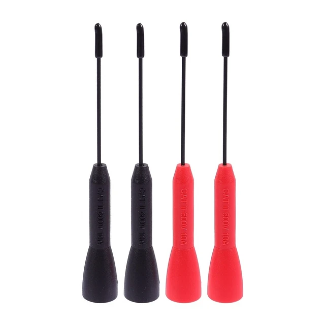 Kit Sonda Perforante per Filo da 4 Pezzi, Clip Perforante per Isolamento da 96x20mm Strumento per Perforazione Filo Sonde Perforanti per Test Termometro Voltmetro Multimetro TP81 (2mm, 4mm