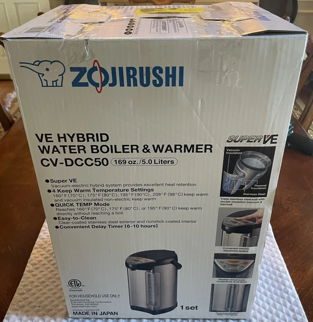 ZOJIRUSHI CVDCC50 SUPER VE Hybrid Water Boiler and Warmer 169oz 150.