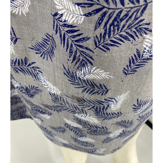 American Rag Mens Leaf Print Shirt, 2XL/Grey
