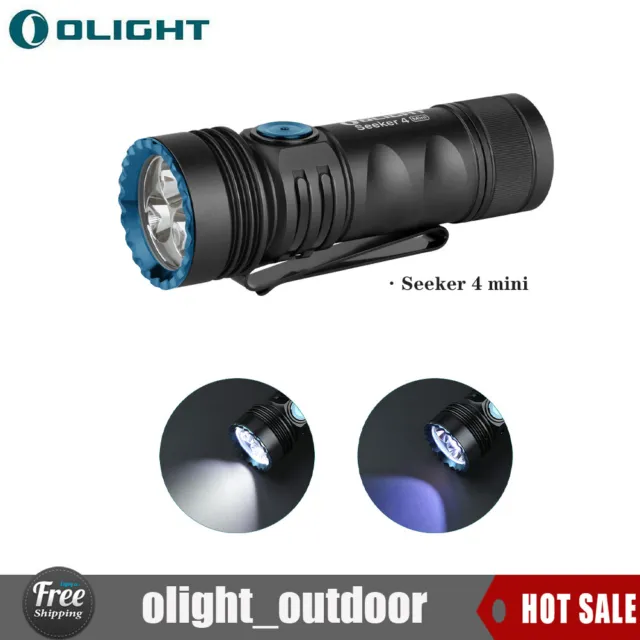 Olight Seeker 4 Mini Dual Light Source 1200Lumen White Light & UV LED Flashlight