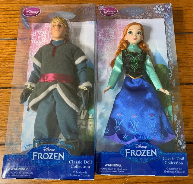 DISNEY STORE ANNA KRISTOFF Classic 12 Dolls Frozen NEW 68 87 