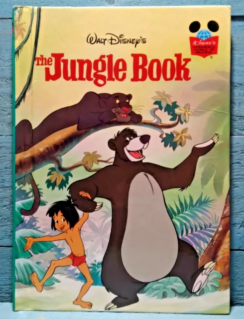 Vintage Walt Disney's The Jungle Book 1993 Wonderful World of Reading FREE SHIP!