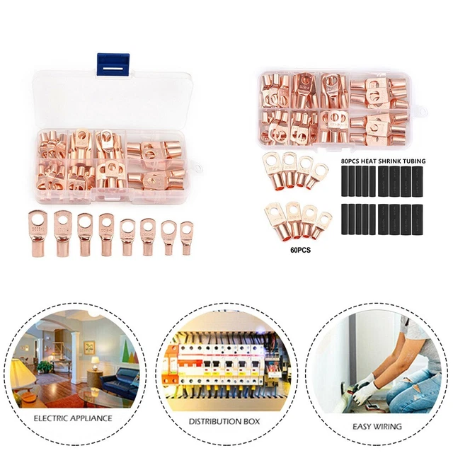 Bague Terminaux 140pcs / Set Batterie Câble Connecteurs Maison Électrique Cosses