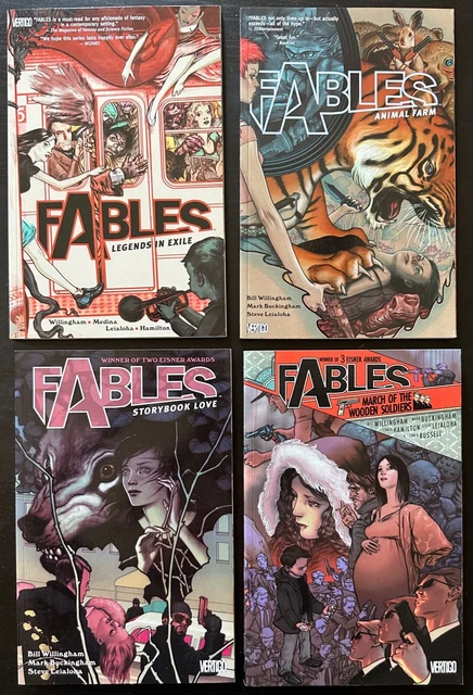 Lot of 13 Fables TPB Vols. 1 2 3 4 5 6 7 8 9 10 11 12 & 1001 Nights Snowfall HC 2
