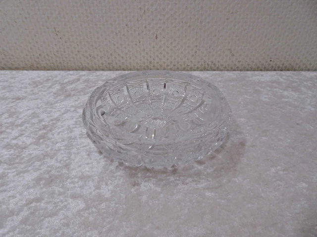Pesado Vidrio Prensado Diseño Cuenco Decorativo Vintage Sterndekor 16CM